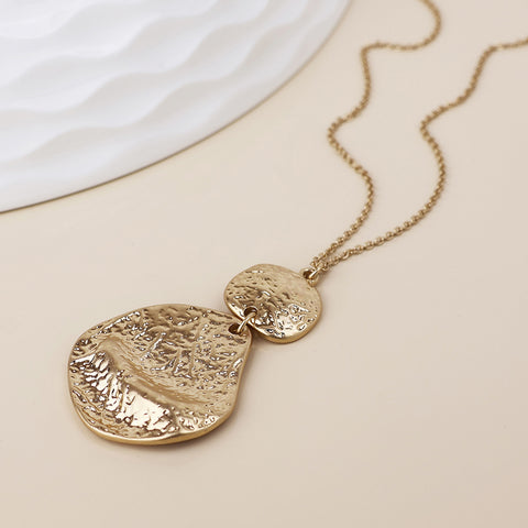 Molten Double Drop Necklace - Various Colours