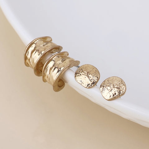 Solstice Textured Stud and Hoop Duo - Various Colours