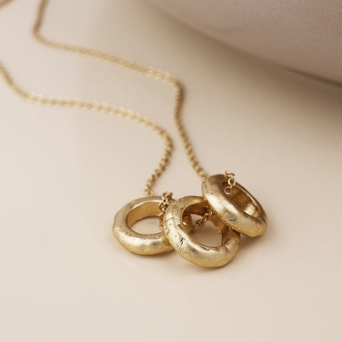 Molten Triple Hoop Necklace - Various Colours