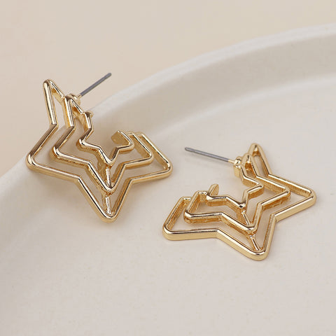 Star Gazer Nested Star Earrings - Various Colours