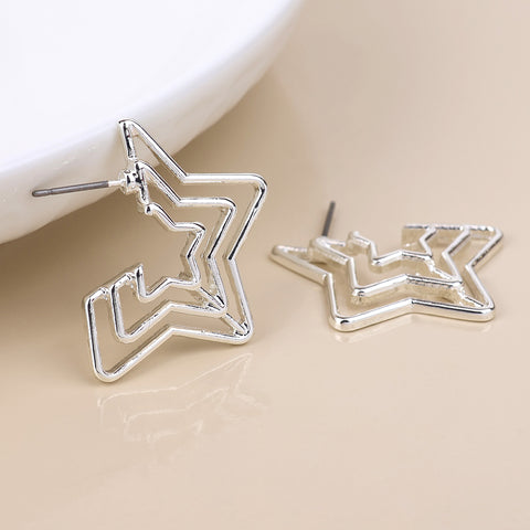 Star Gazer Nested Star Earrings - Various Colours