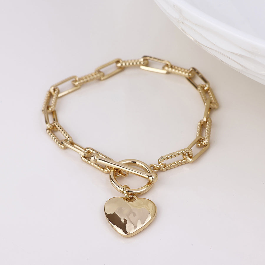 Foundry Heart and T-bar Bracelet