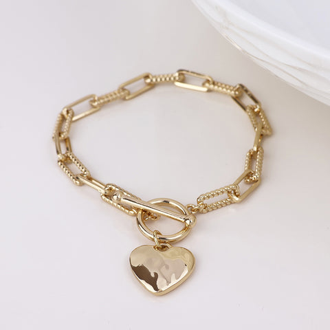 Foundry Heart and T-bar Bracelet
