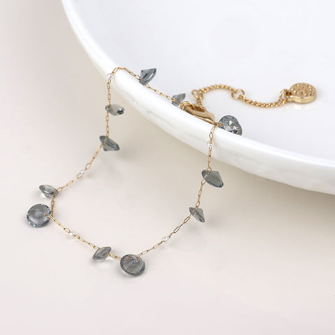 Lyra Crystal Drop Bracelet - Various Colours