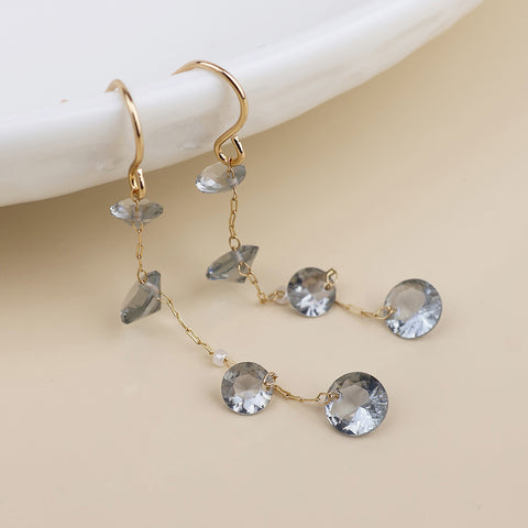 Lyra Earrings with Crystals - Various Colours