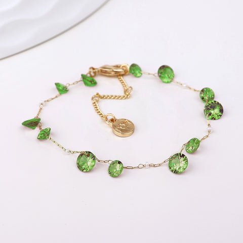 Lyra Crystal Drop Bracelet - Various Colours
