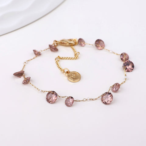 Lyra Crystal Drop Bracelet - Various Colours