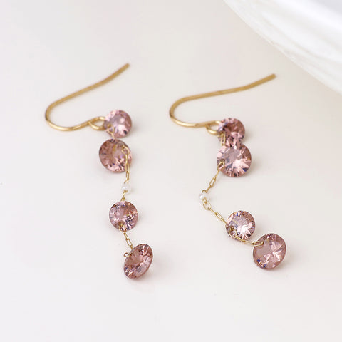Lyra Earrings with Crystals - Various Colours
