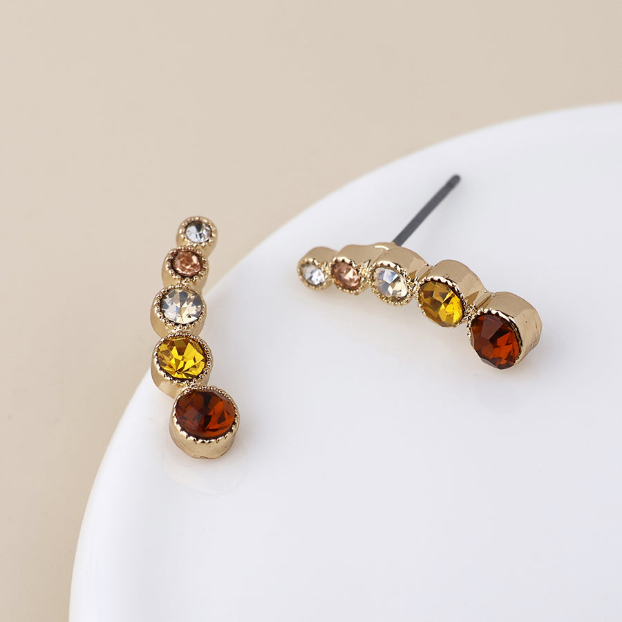 Autumn Golden Crystal Ear Climbers