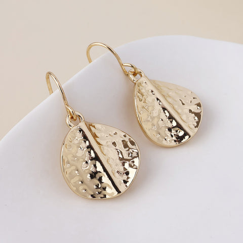Ivy Hammered Twist Earrings - Various Colours