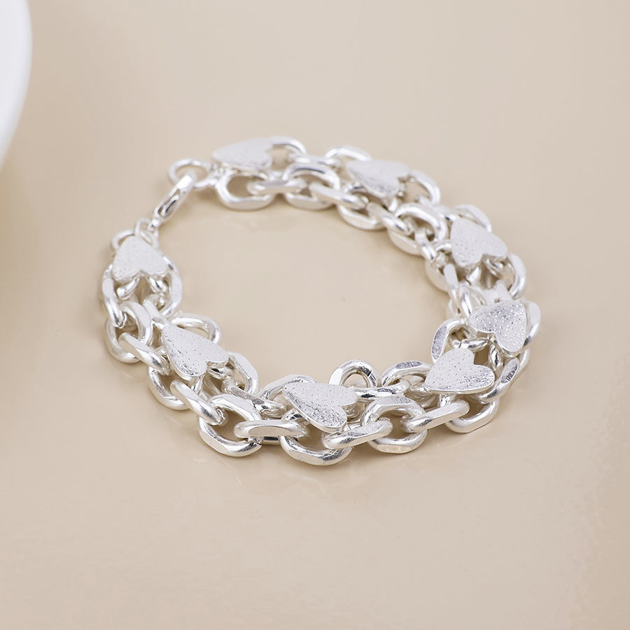 Unity Chunky Chains and Heart Bracelet - Various Colours
