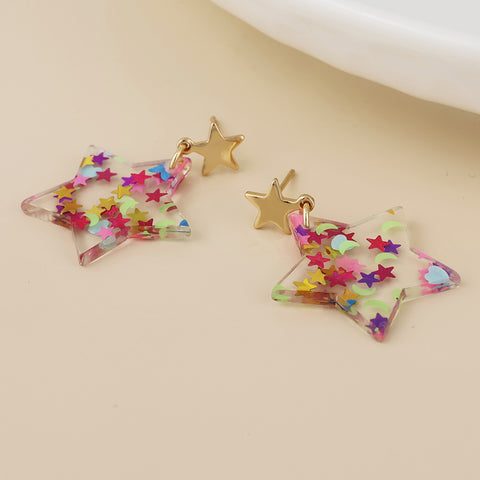 Cosmic Confetti Star Earrings - Various Colours