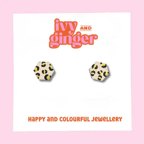 Hexagon Earrings - Various Colours