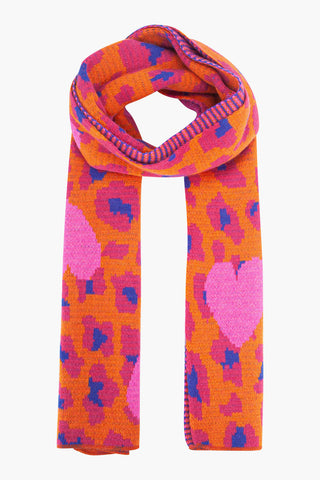 Leopard and Hearts Scarf - Various Colours