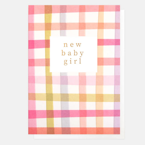 Multi Check New Baby Girl Card