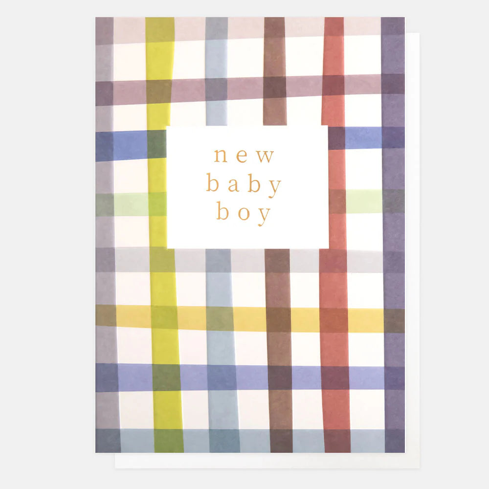 Multi Check New Baby Boy Card