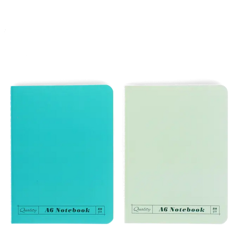 A6 Notebooks - Green & Aqua