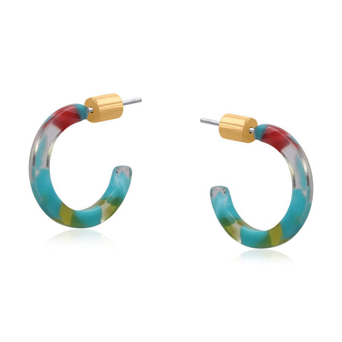 Petite Resin Hoop - Various Colours