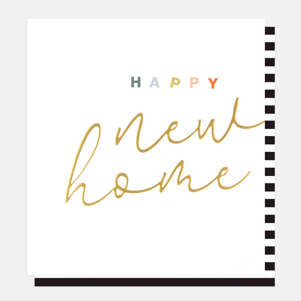 Gold Calligraphy New Home Card