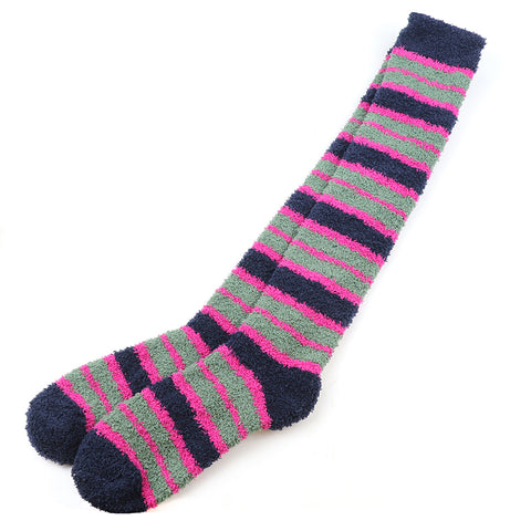 Long Cosy Striped Socks - Various Colours