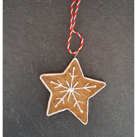 Gingerbread Style Ceramic Hanging Decorations - Various