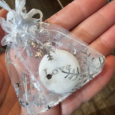 Marble Sentiment Token In An Organza Bag - Various