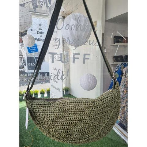 Straw Crossbody Sling Bag - Various Colours