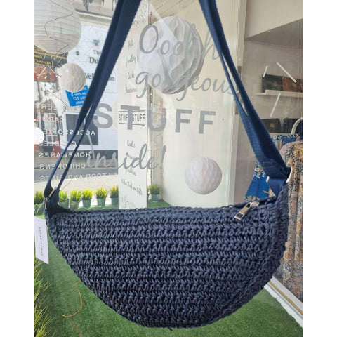 Straw Crossbody Sling Bag - Various Colours