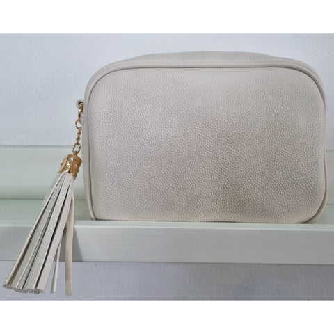 Crossbody Bag with Gold Detail & Tassel - Various Colours