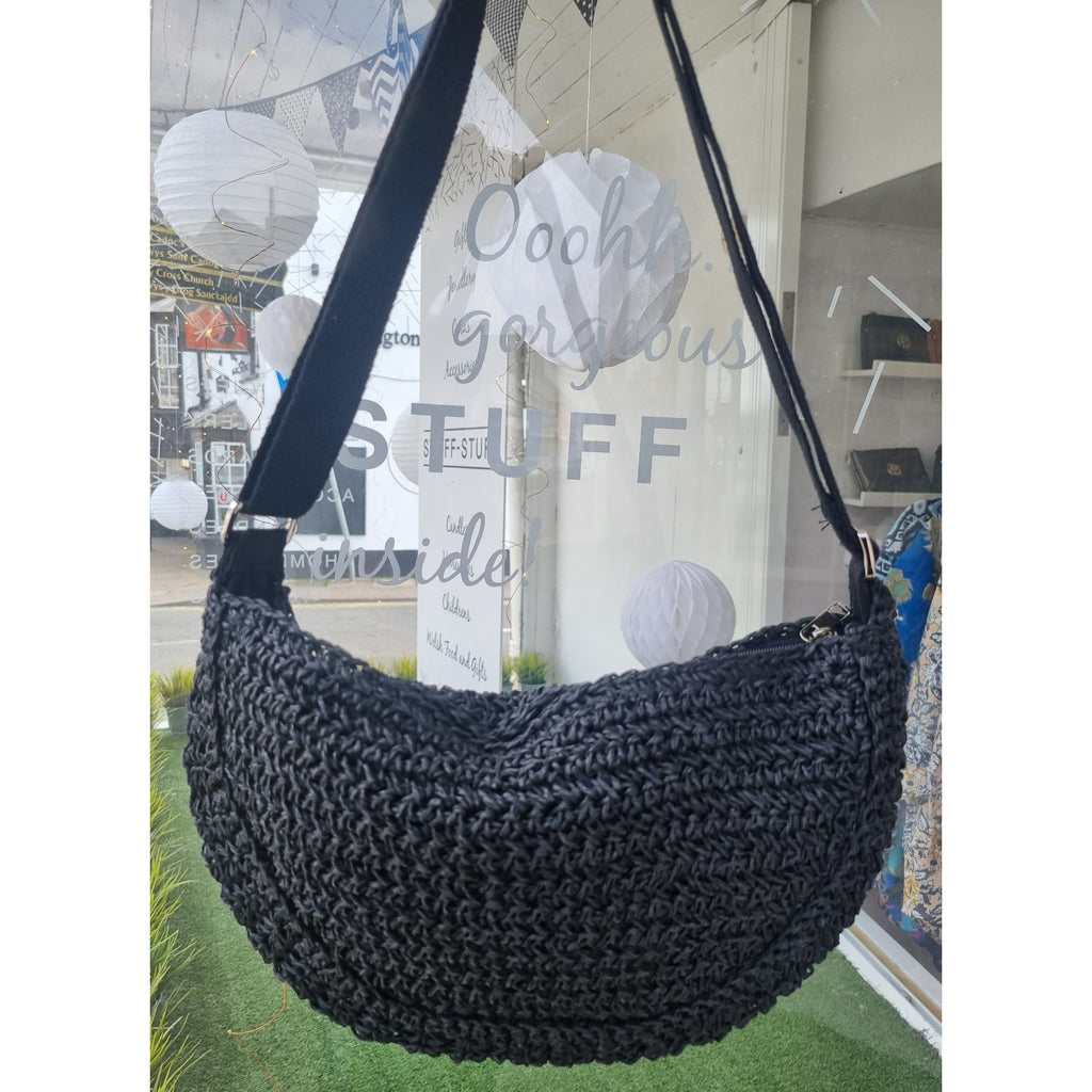 Straw Crossbody Sling Bag - Various Colours
