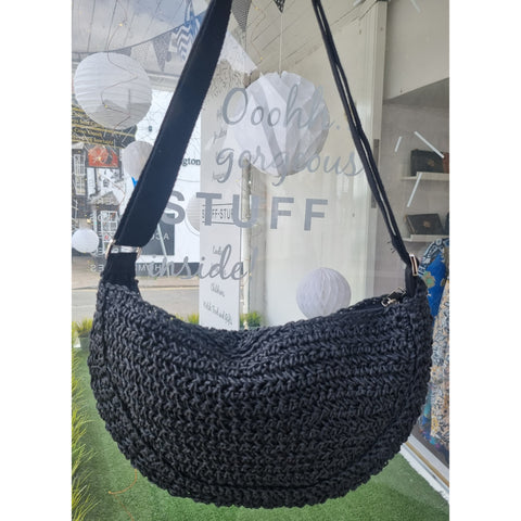 Straw Crossbody Sling Bag - Various Colours