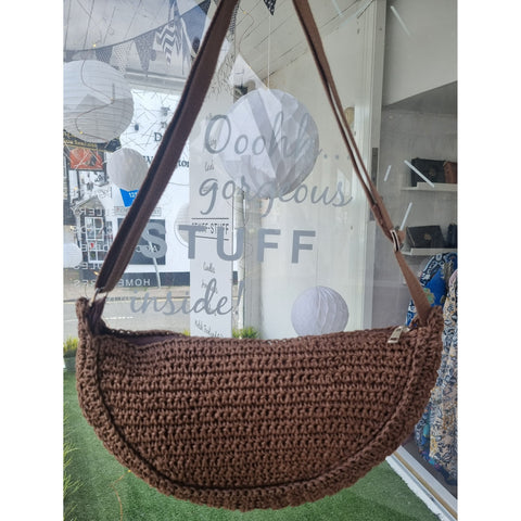 Straw Crossbody Sling Bag - Various Colours