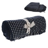 Woven Cotton Throw Stab Stitch - Various Colours