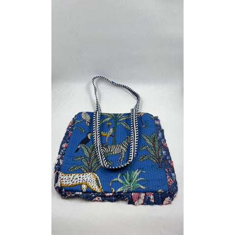 Kantha Quilted Reversable Bag with Frill
