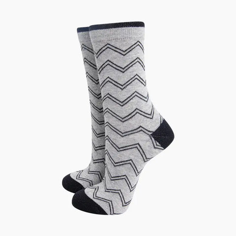 Zig Zag Glitter Socks - Various Colours