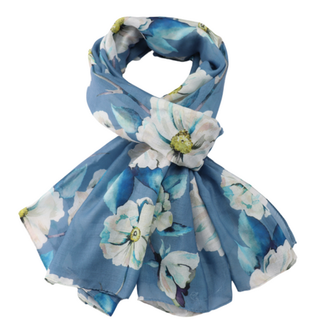 Abstract Roses Lightweight Scarf - Various Colours