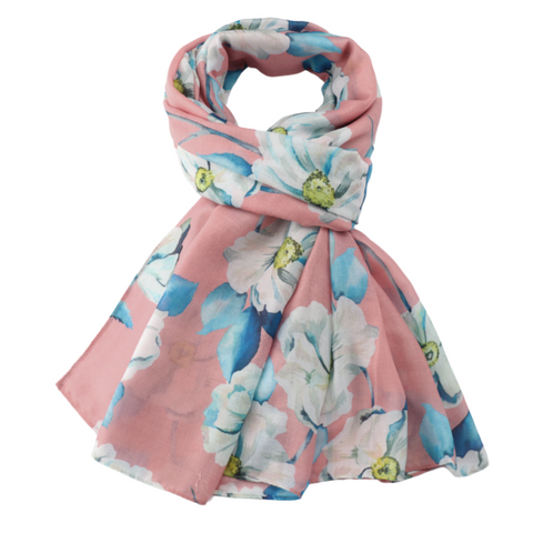 Abstract Roses Lightweight Scarf - Various Colours