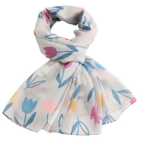 Tulips Lightweight Scarf - Various Colours