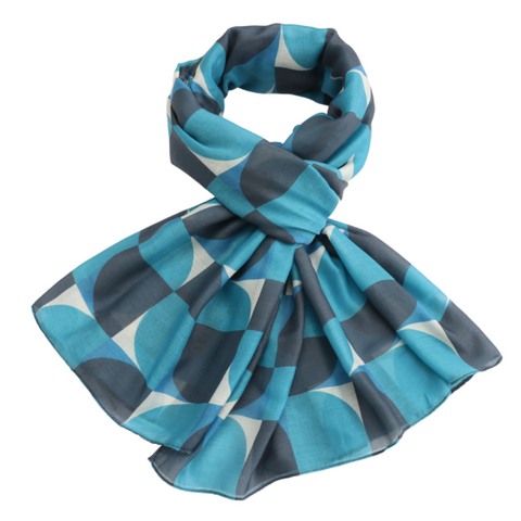 Geo Curves Leightweight  Scarf - Various Colours