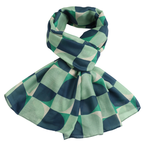Geo Curves Leightweight  Scarf - Various Colours