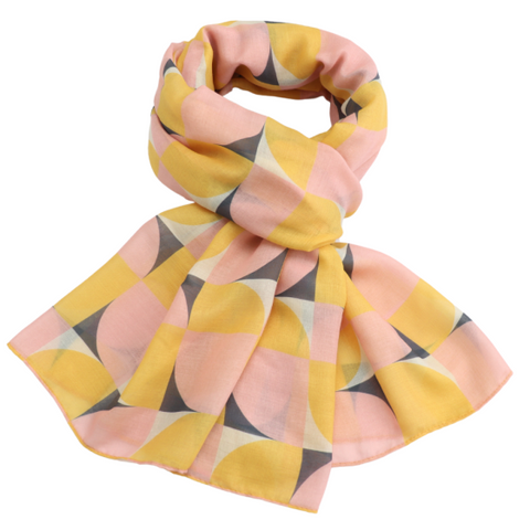 Geo Curves Leightweight  Scarf - Various Colours