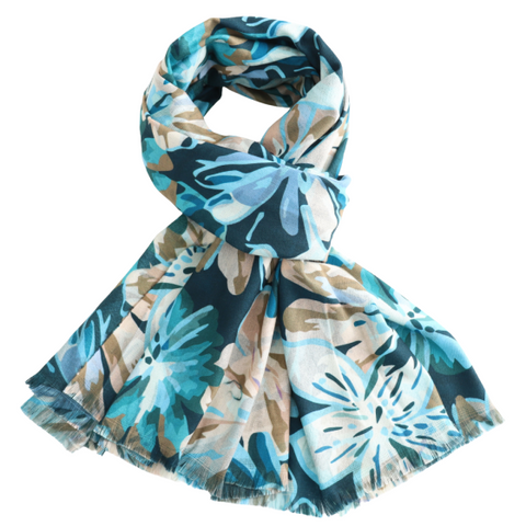Floral Lightweight Scarf - Various Colours