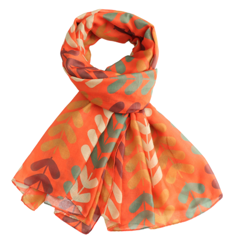 Leaf Stems Lightweight Scarf - Various Colours