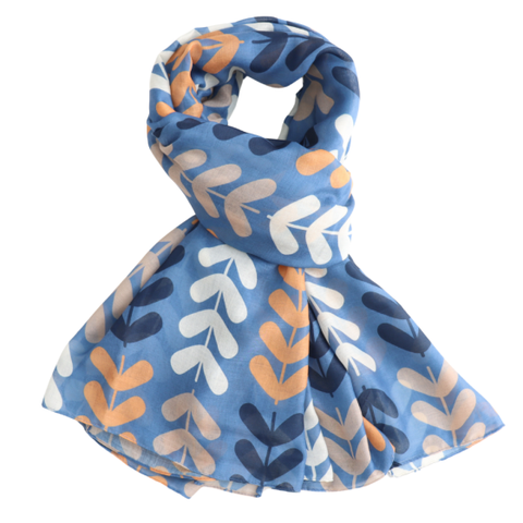 Leaf Stems Lightweight Scarf - Various Colours