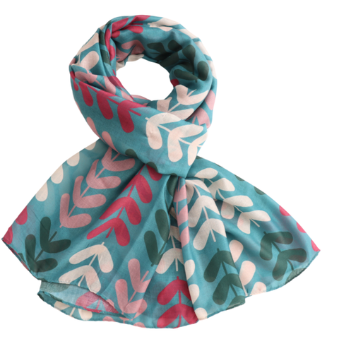 Leaf Stems Lightweight Scarf - Various Colours