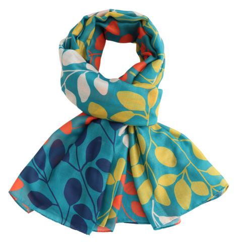 Leafy Branches Lightweight Scarf - Various Colours