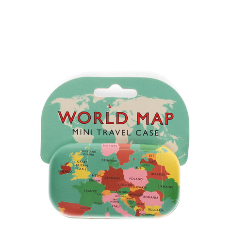 World Map Mini Travel Case