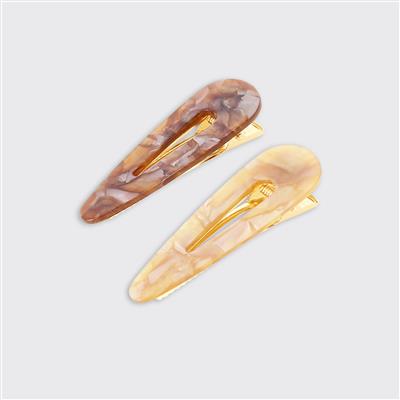 Aura Set Of 2 Hairclips - Various Colours