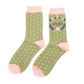 Mum Floral Wreath Socks - Various