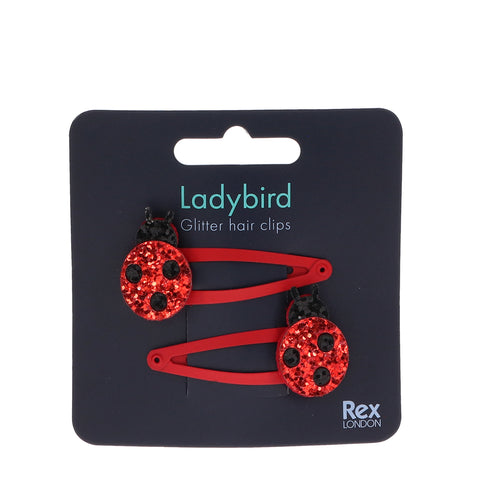 Ladybird Glitter Hair Clips